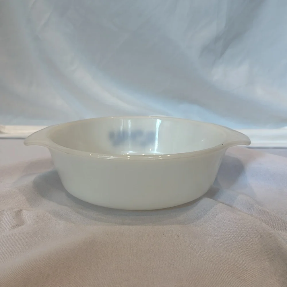 Vintage Anchor Hocking Fire King Blue Floral Bowl, 1 Quart